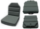 Aero Phoenix Seat Cushion triple view in gray / SkySupplyUSA