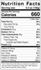 Chickpea Sesame Penne Gluten Free Nutrition Label