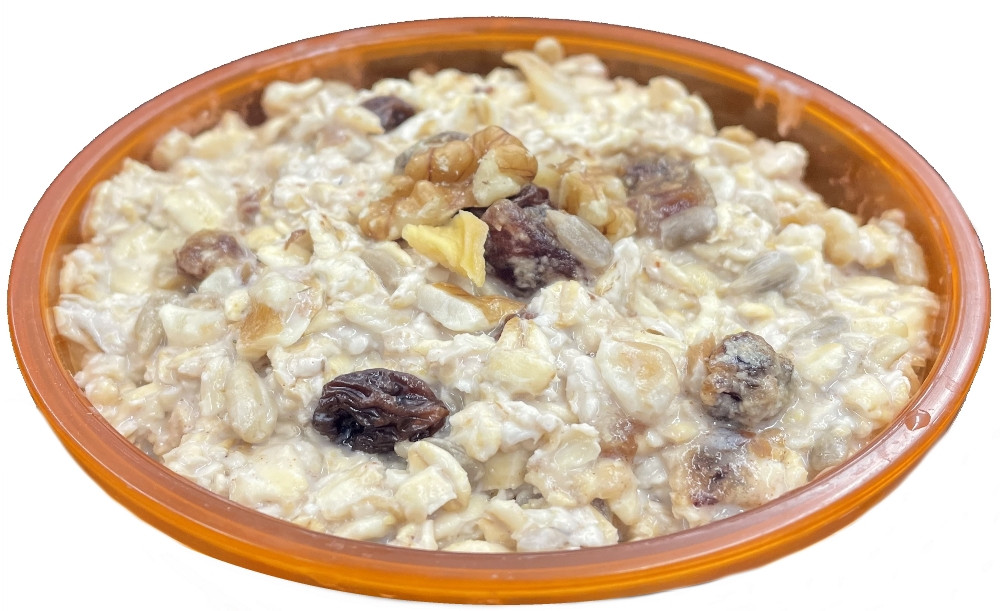 Fruit and Nut Muesli Cold Cereal with Instant Soy Milk Outdoor Herbivore