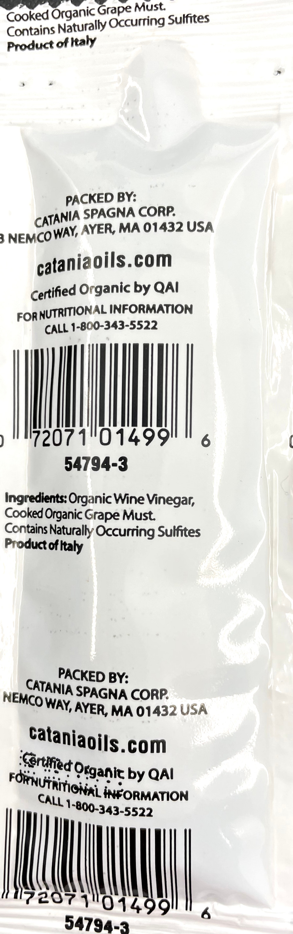 Organic Balsamic Vinegar Individual Portion Packets by Marconi Outdoor Herbivore