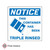OSHA Notice Drum & Container Labels: This Container Has Been Triple Rinsed (Image)