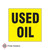 Drum & Container Labels: Used Oil (Black On Yellow)