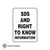 Safety Sign: SDS And Right To Know Information Safety Sign: SDS And Right To Know Information
