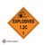 DOT Placard: Hazard Class 1 - Explosives & Blasting Agents (1.2C)
