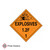 DOT Placard: Hazard Class 1 - Explosives & Blasting Agents (1.2F)