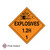 DOT Placard: Hazard Class 1 - Explosives & Blasting Agents (1.2H)