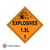 DOT Placard: Hazard Class 1 - Explosives & Blasting Agents (1.3L) DOT Placard: Hazard Class 1 - Explosives & Blasting Agents (1.3L)