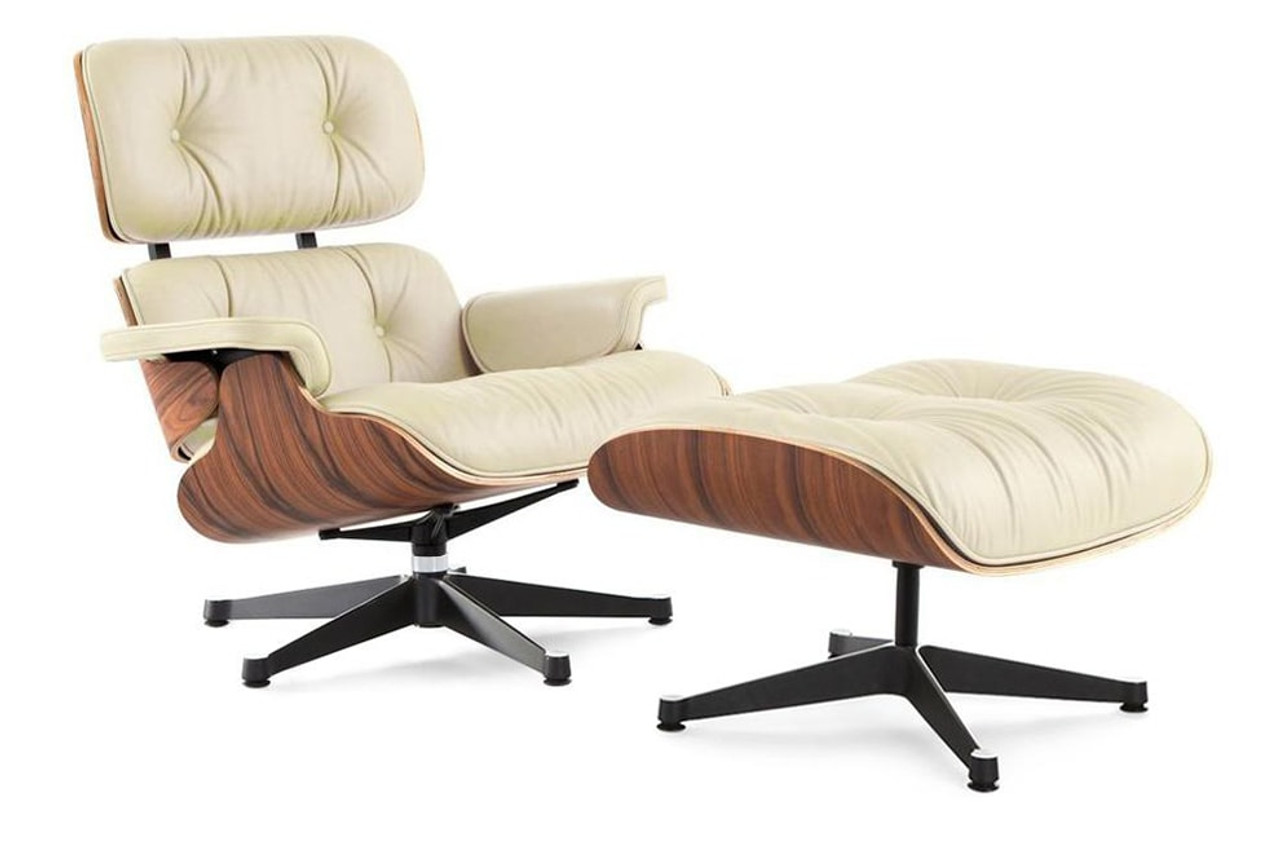 Eames Lounge Chair And Ottoman Cream Manhattan Home Design