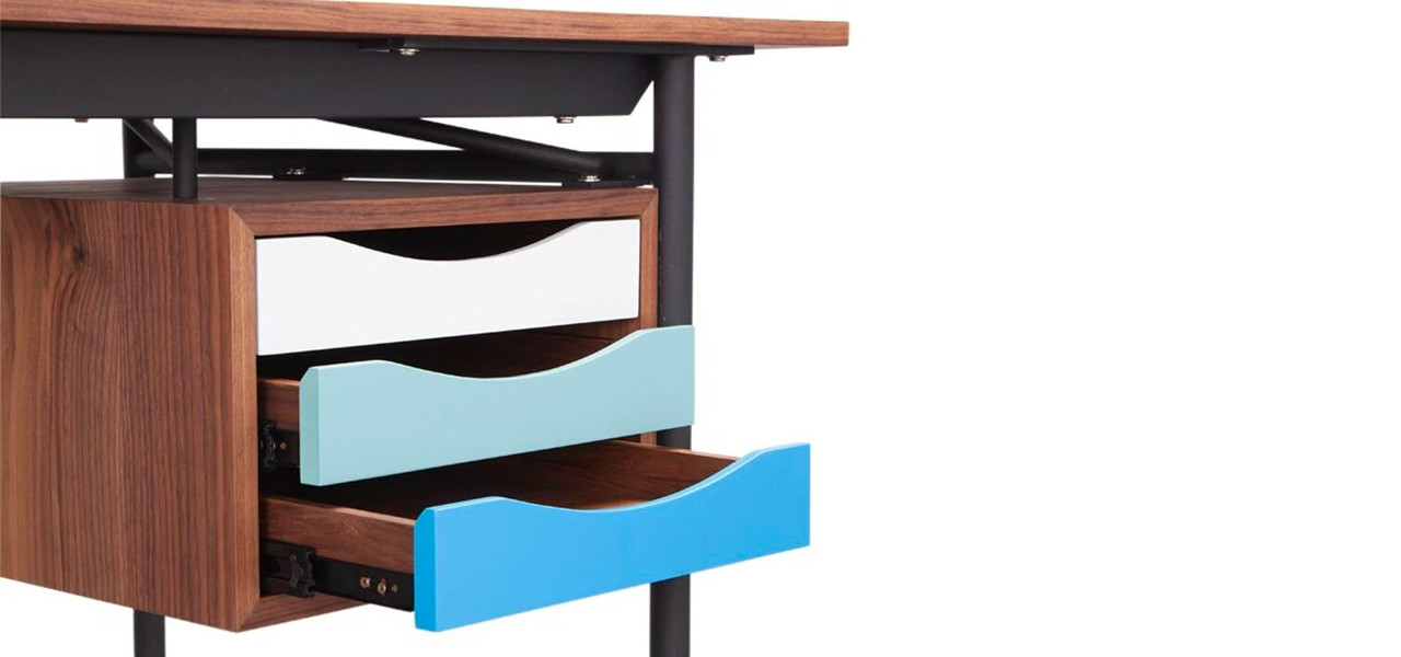 Finn Juhl Nyhavn Desk | Matte Lacquered Wood Drawers