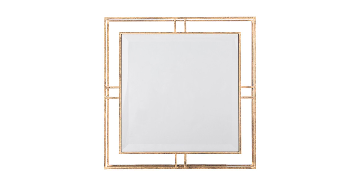Surya Alpenglow Square Modern Mid-Century Mirror