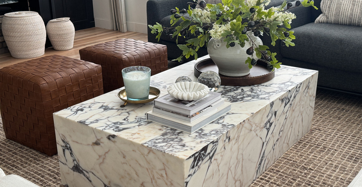Copenhagen Marble Plinth Block Large Coffee Table
