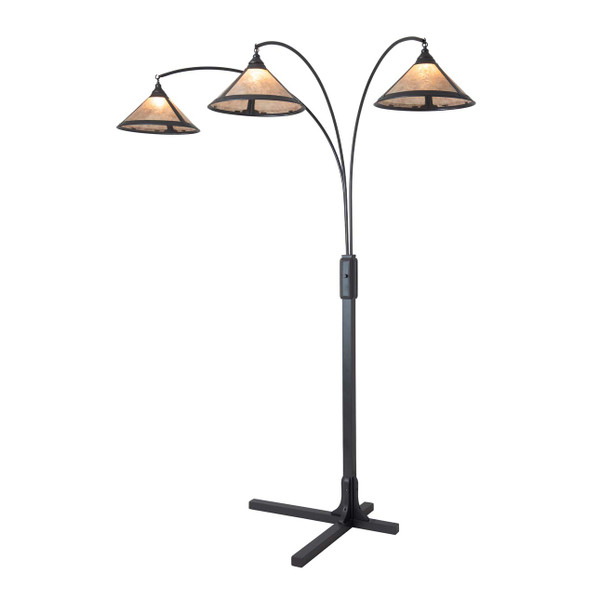 NOVA Natural Mica 3 Light Arc Floor Lamp