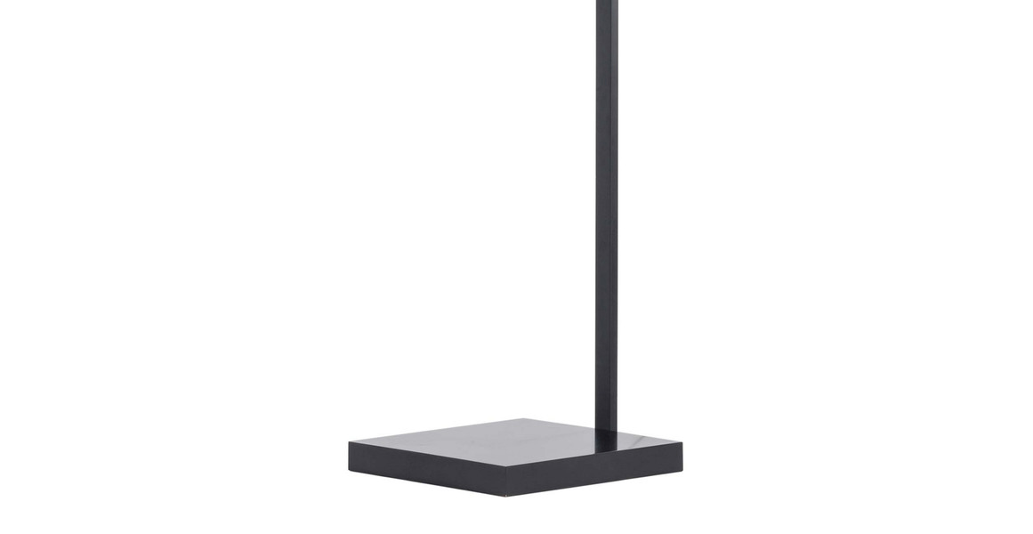 Stretch Chairside Arc Floor Lamp - 75', Matte Black, Step Switch, Rectangular marble base