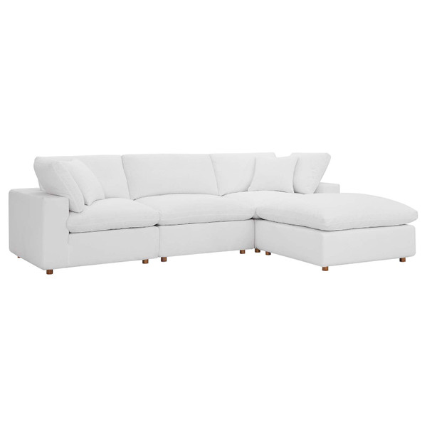 Commix Down Filled Overstuffed 4 Piece Sectional Sofa Set