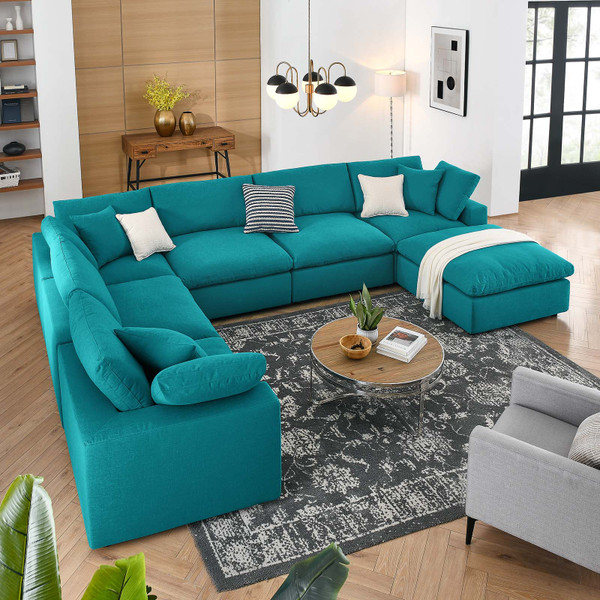 Commix Down Filled Overstuffed 7-Piece Sectional Sofa