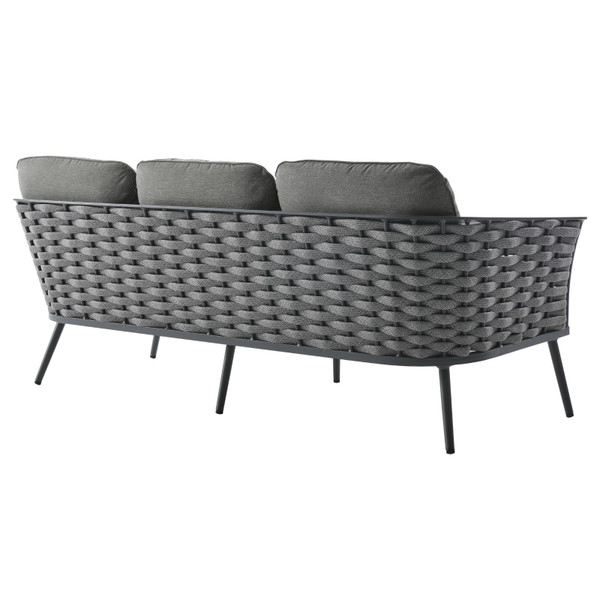 Stance EEI-3159 6-Piece Outdoor Patio Aluminum Sectional Sofa Set