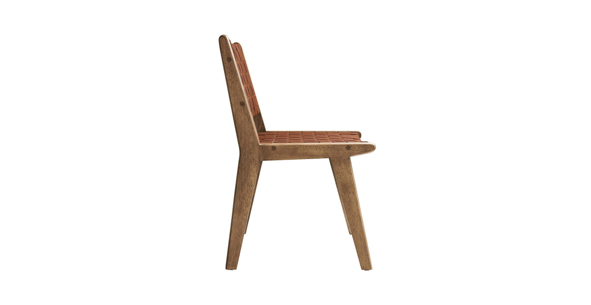 Saoirse Faux Leather Wood Dining Side Chair - Set of 2