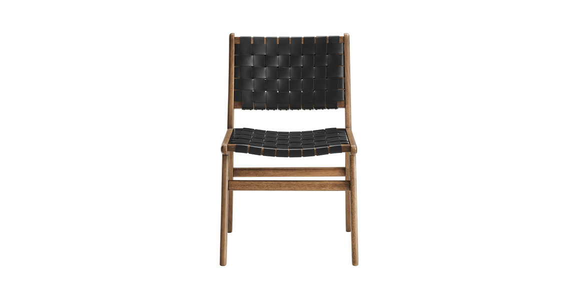 Saoirse Faux Leather Wood Dining Side Chair - Set of 2