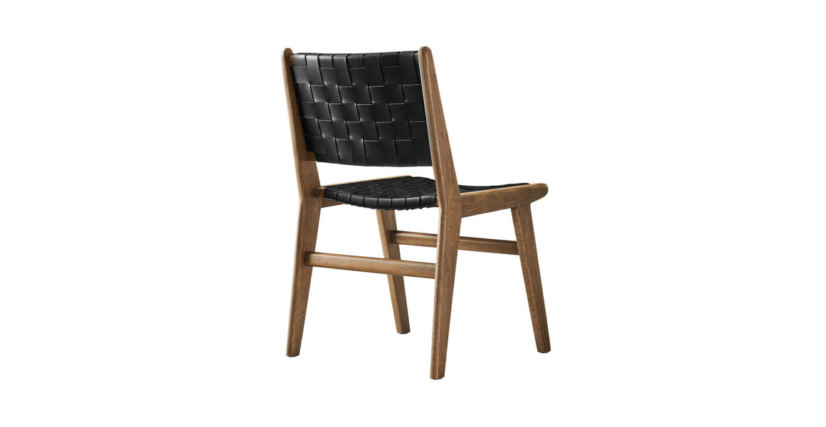 Saoirse Faux Leather Wood Dining Side Chair - Set of 2