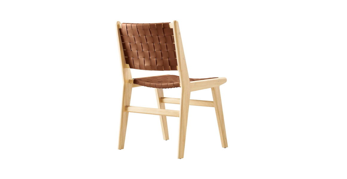 Saoirse Faux Leather Wood Dining Side Chair - Set of 2