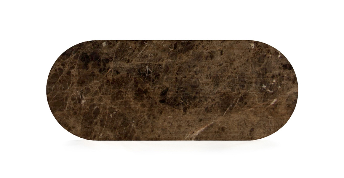 Colonna Fluted Oval Travertine Dining Table