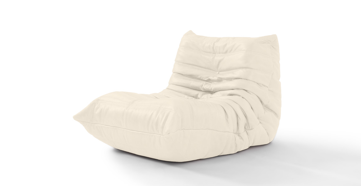 Michel Ducaroy Modular Leather Lounge Chair & Ottoman | Configuration A