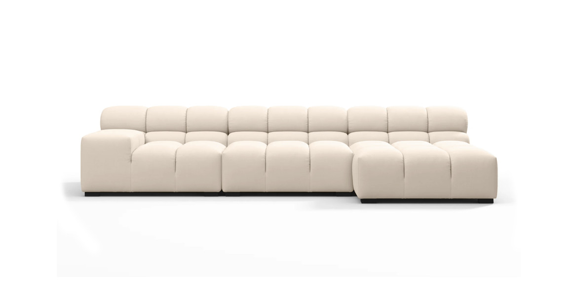 Tufted Sectional Sofa - Right Chaise