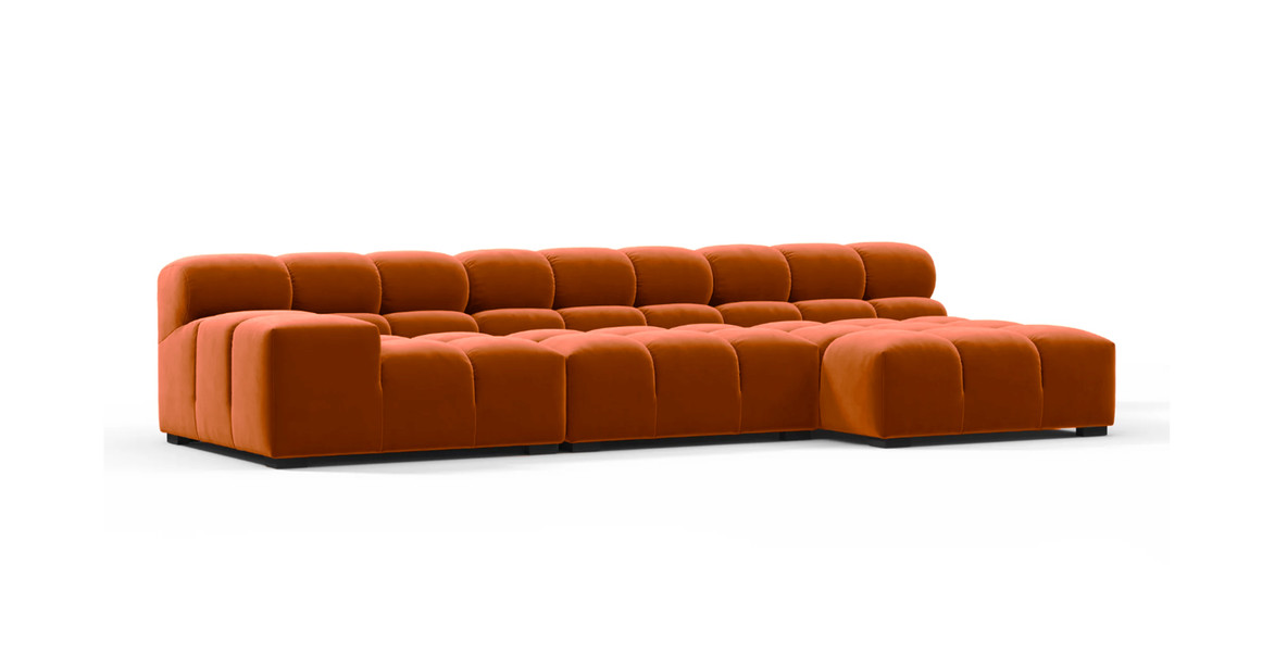 Tufted Sectional Sofa - Right Chaise