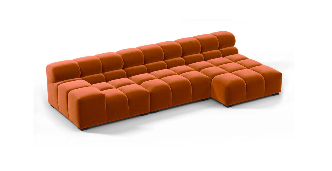 Tufted Sectional Sofa - Right Chaise