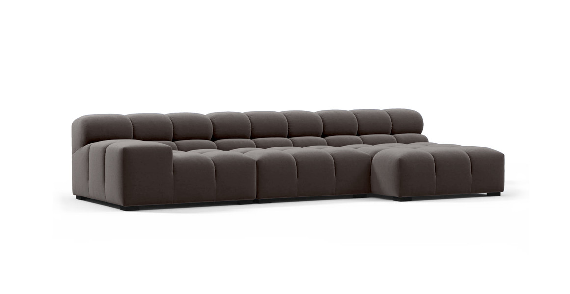 Tufted Sectional Sofa - Right Chaise