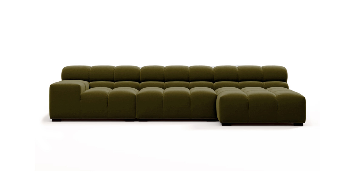 Tufted Sectional Sofa - Right Chaise