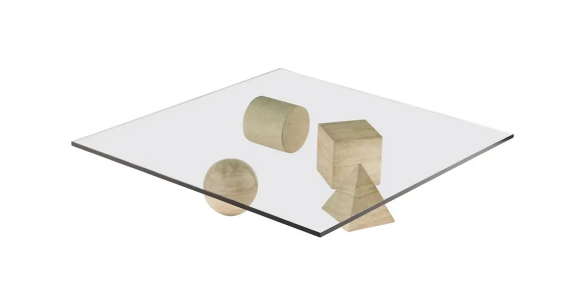 Metafora Postmodern Sculptural Glass Coffee Table