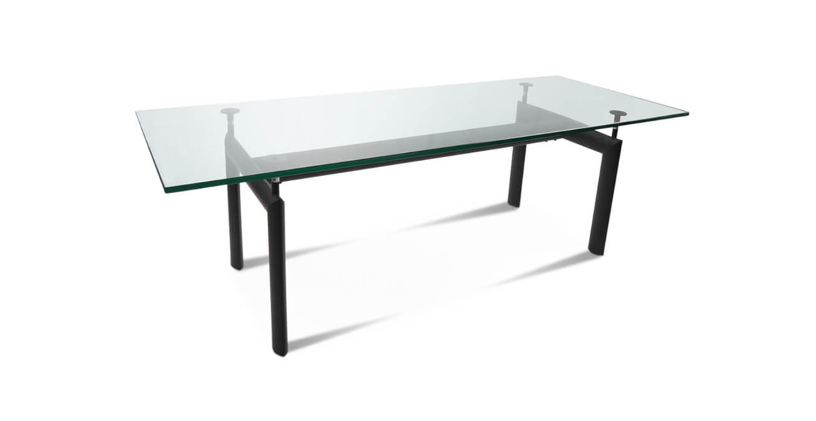 Le Corbusier 6 Glass Dining Table - FINAL SALE