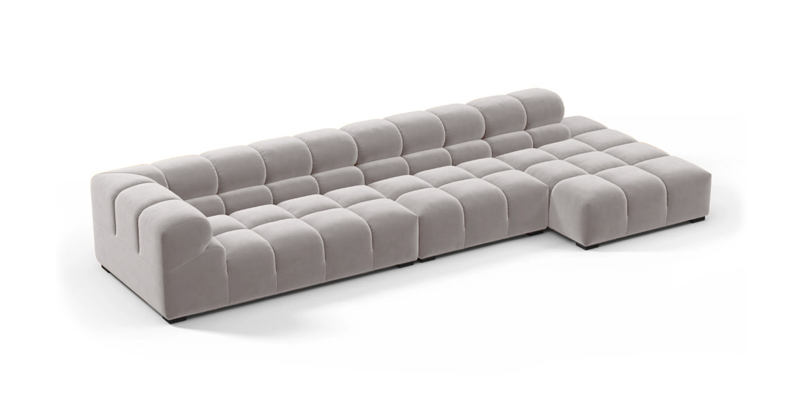 Tufted Sectional Sofa - Large Right Chaise