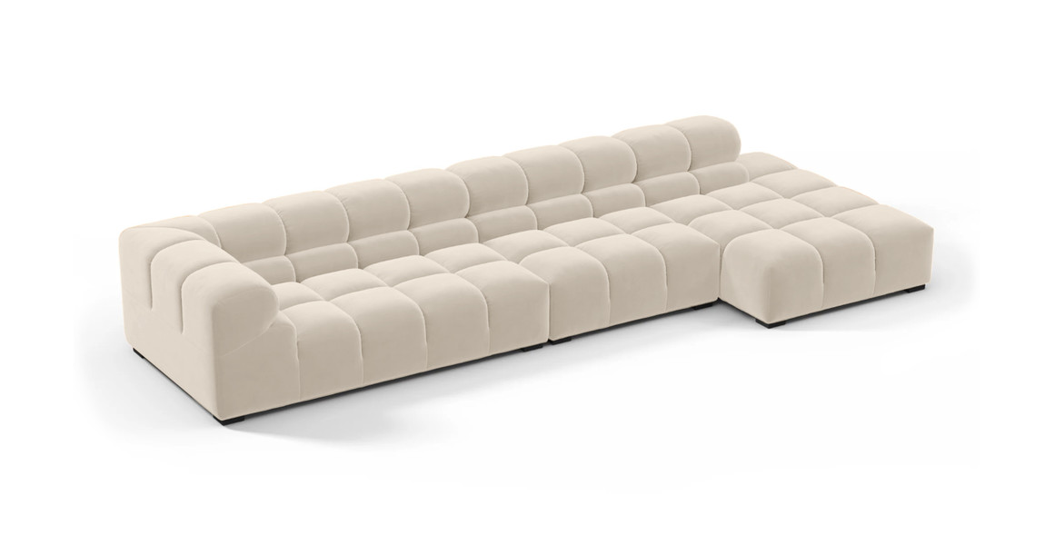 Tufted Sectional Sofa - Large Right Chaise