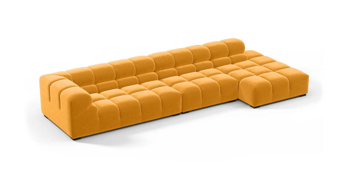 Tufted Sectional Sofa - Large Right Chaise