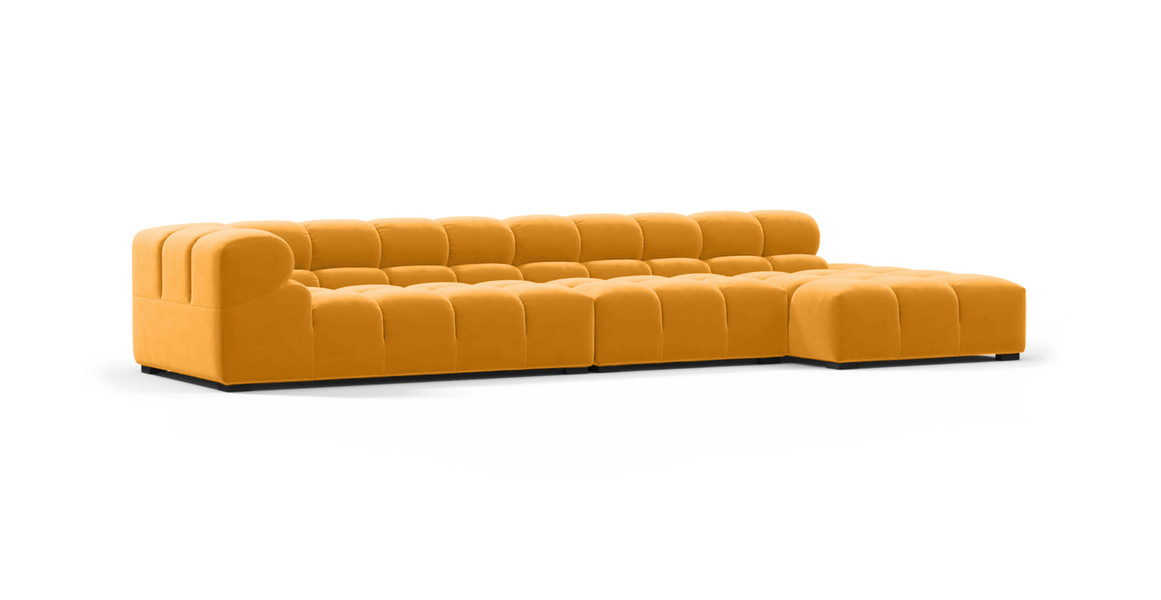 Tufted Sectional Sofa - Large Right Chaise