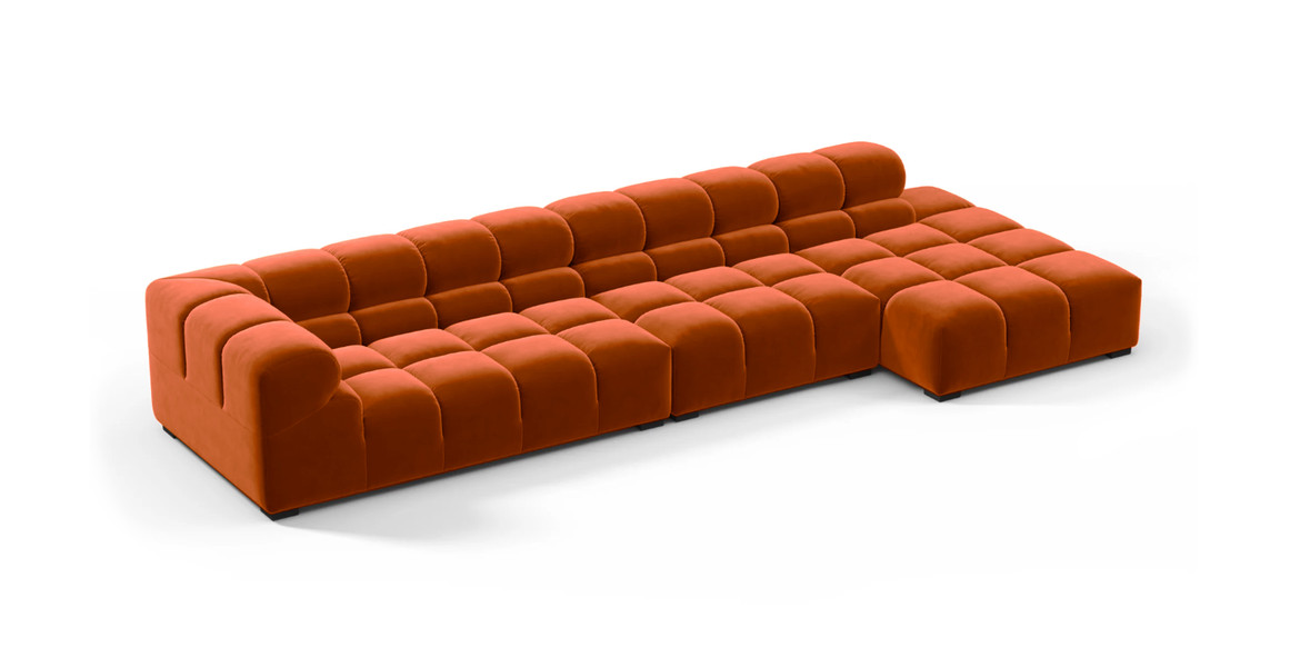 Tufted Sectional Sofa - Large Right Chaise