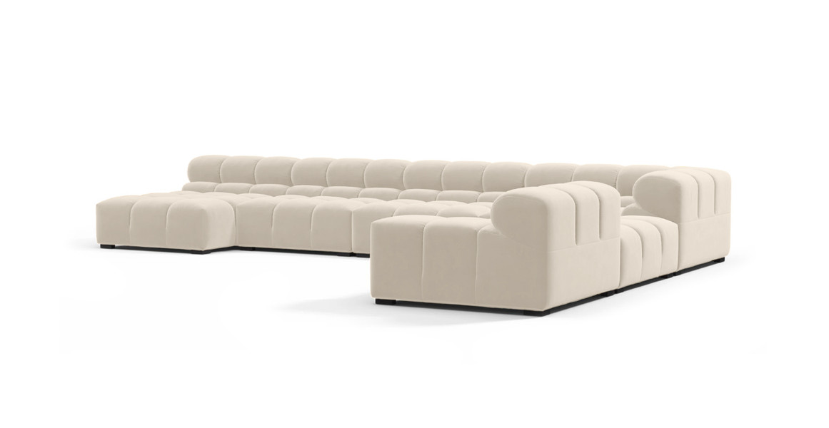 Tufted Sectional Sofa - Extra Large Right Corner