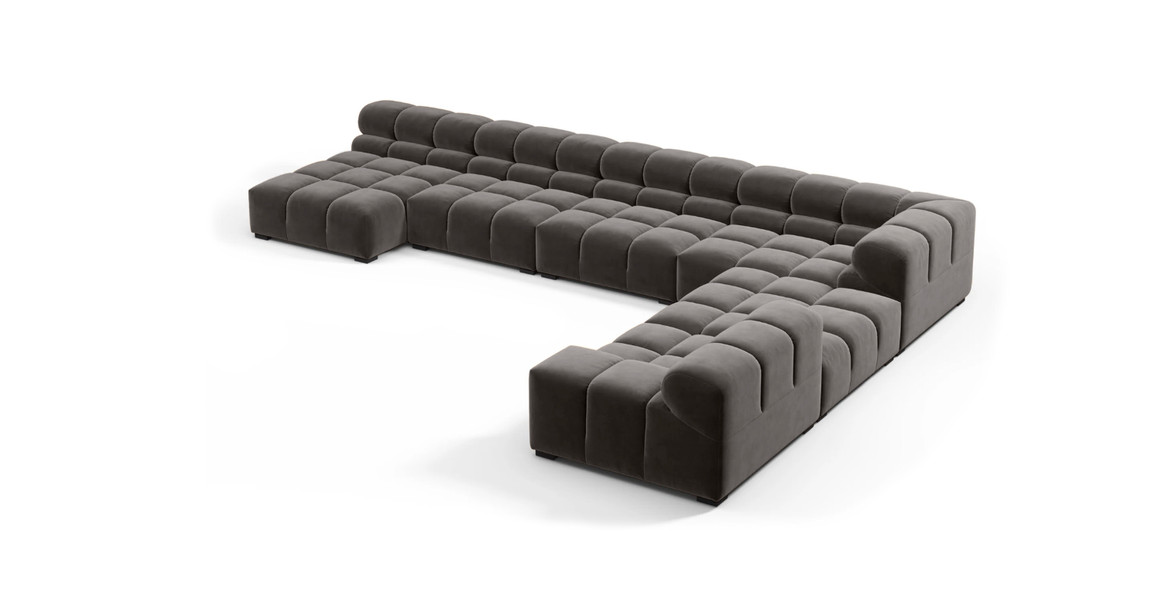 Tufted Sectional Sofa - Extra Large Right Corner