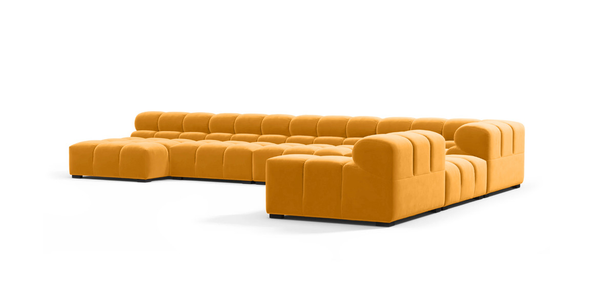 Tufted Sectional Sofa - Extra Large Right Corner