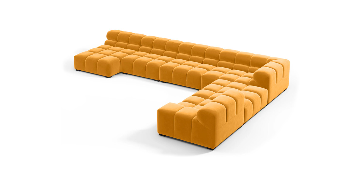 Tufted Sectional Sofa - Extra Large Right Corner