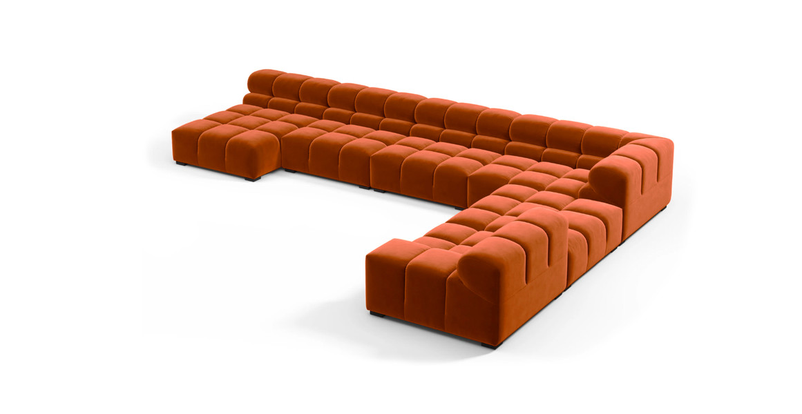 Tufted Sectional Sofa - Extra Large Right Corner