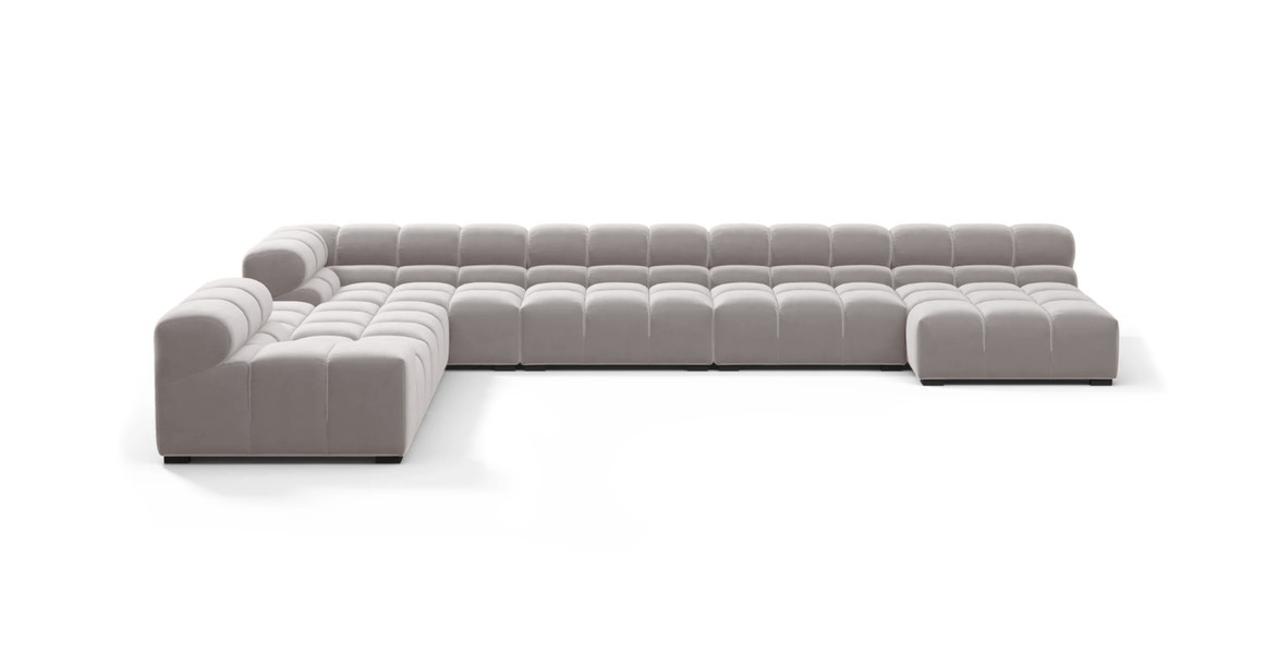 Tufted Sectional Sofa - Extra Large Left Corner