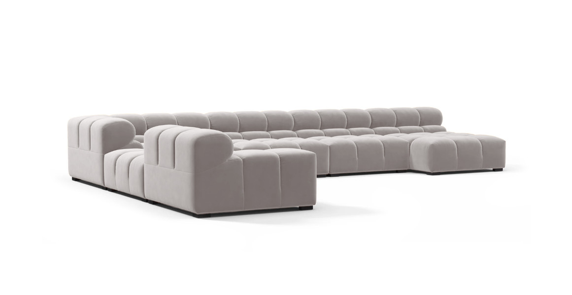 Tufted Sectional Sofa - Extra Large Left Corner