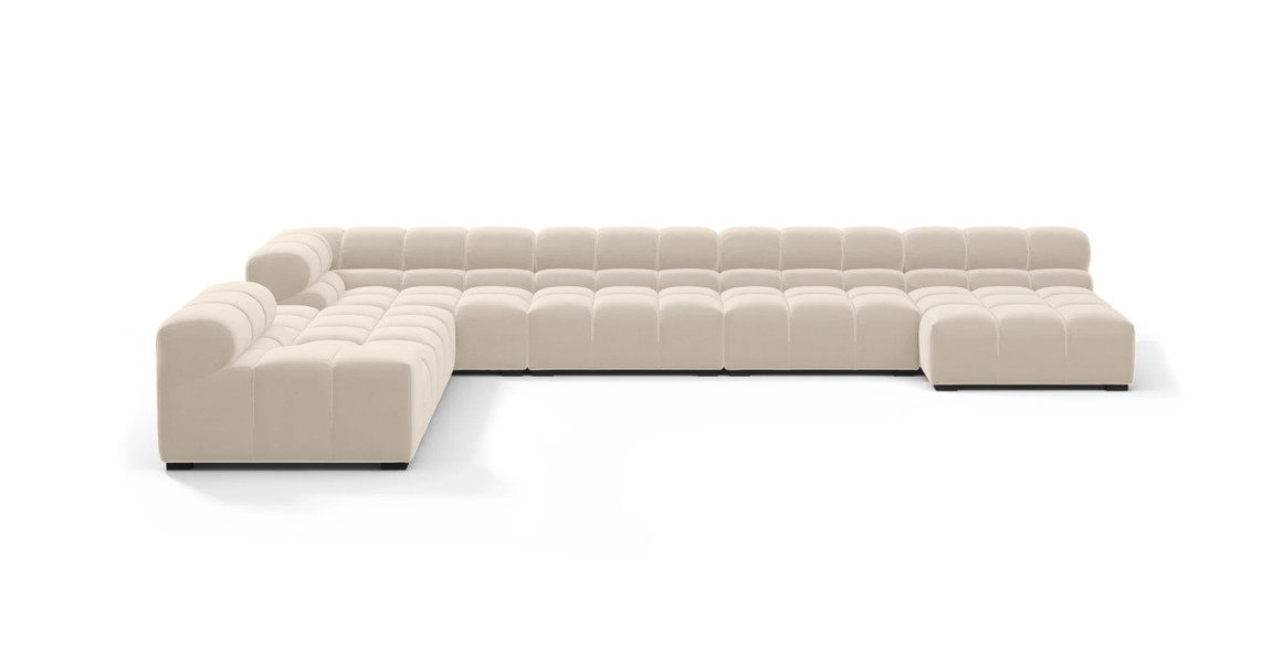 Tufted Sectional Sofa - Extra Large Left Corner