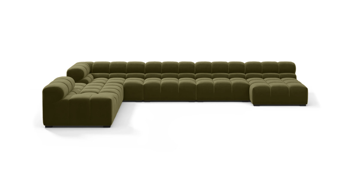 Tufted Sectional Sofa - Extra Large Left Corner