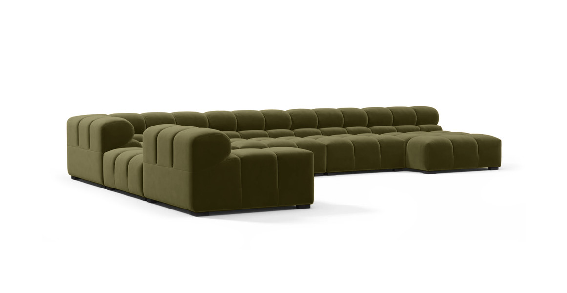 Tufted Sectional Sofa - Extra Large Left Corner
