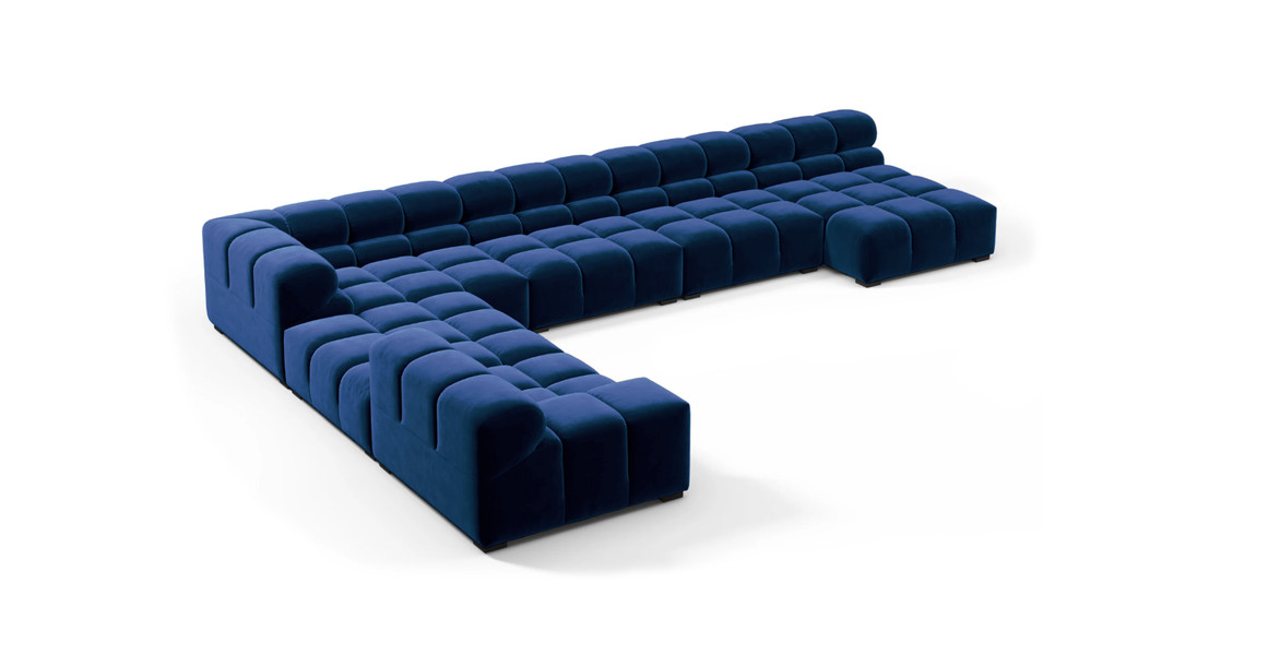 Tufted Sectional Sofa - Extra Large Left Corner
