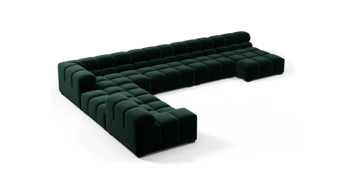 Tufted Sectional Sofa - Extra Large Left Corner